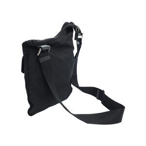 Prada Crossbody Tessuto saffiano messenger Black bag Nero Leather